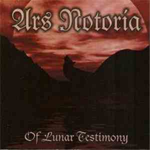 Ars Notoria - Of Lunar Testimony flac download