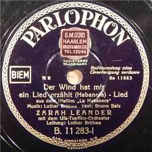 Zarah Leander - Der Wind Hat Mir Ein Lied Erzält (Habanera) flac download