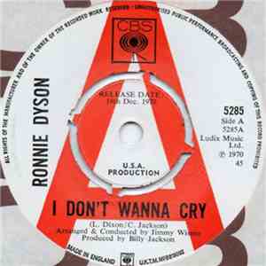 Ronnie Dyson - I Don't Wanna Cry / She's Gone flac download