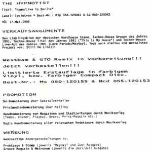 The Hypnotist - Hymn / Live In Berlin flac download