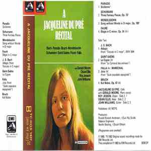 Jacqueline Du Pré - A Jacqueline Du Pré Recital flac download
