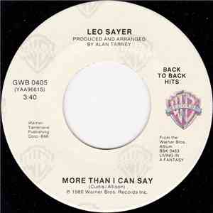 Leo Sayer - More Than I Can Say / Living In A Fantasy flac download