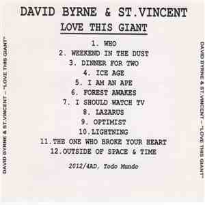 David Byrne & St. Vincent - Love This Giant flac download