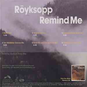 Röyksopp - Remind Me flac download
