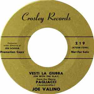 Joe Valino - Vesti La Giubba flac download