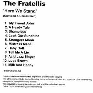 The Fratellis - Here We Stand (Unmixed And Unmastered) flac download