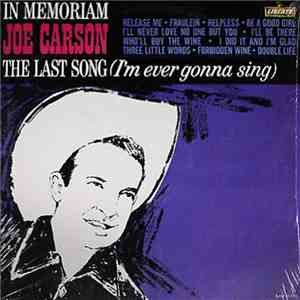 Joe Carson - In Memoriam flac download