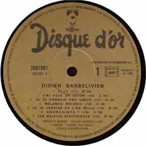 Didier Barbelivien - Disque D'or flac download