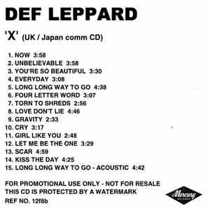 Def Leppard - X flac download