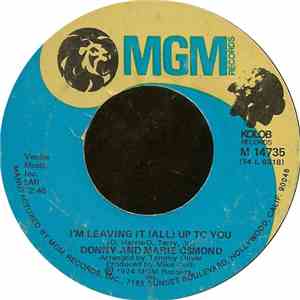 Donny And Marie Osmond - I'm Leaving It (All) Up To You / The Umbrella Song flac download