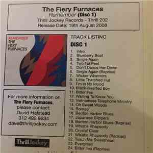 The Fiery Furnaces - Remember flac download