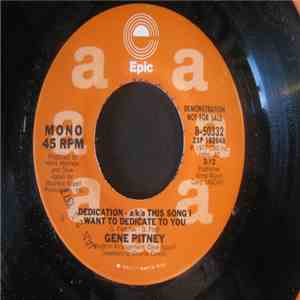 Gene Pitney - Dedication-A/K/A This Song I Want To Dedicate To You flac download