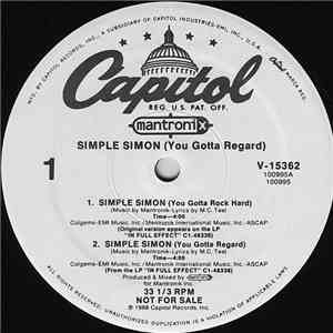 Mantronix - Simple Simon (You Gotta Regard) flac download