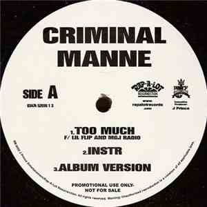 Criminal Manne - Too Much / Whoop That flac download