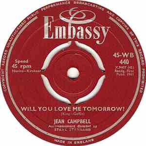 Jean Campbell - Will You Love Me Tomorrow / Where The Boys Are flac download
