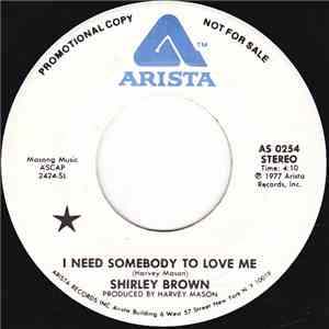 Shirley Brown - I Need Somebody To Love Me flac download