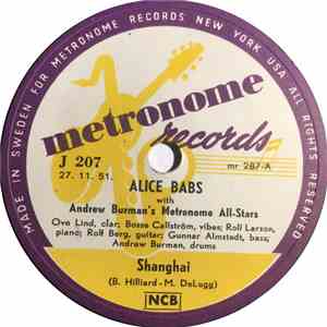 Alice Babs With Andrew Burman’s Metronome All-Stars - Shanghai / I'm Checkin' Out Go'om Bye flac download