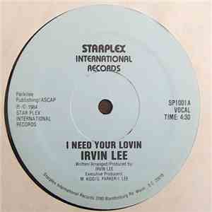 Irvin Lee - I Need Your Lovin flac download