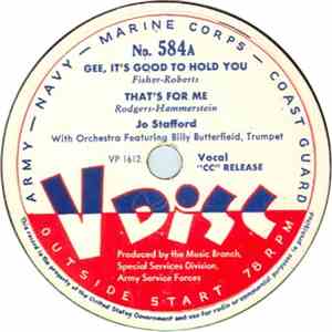 Jo Stafford / Hildegarde - Gee, It's Good To Hold You / And There You Are flac download