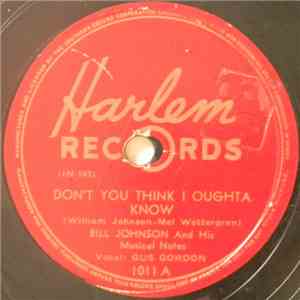 Bill Johnson And His Musical Notes - Don't You Think I Oughta Know / Stuff In D Flat flac download