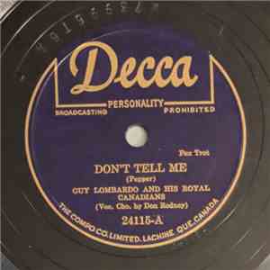 Guy Lombardo And His Royal Canadians - Don't Tell Me / The Echo Said "No" flac download