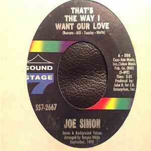 Joe Simon - That's The Way I Want Our Love flac download