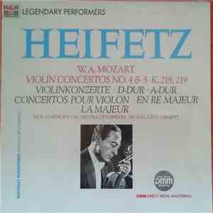 W. A. Mozart, Heifetz, New Symphony Orchestra Of London, Sir Malcolm Sargent - Violin Concertos No. 4 & 5, K. 218,219 / Violinkonzerte D-dur - A-dur / Concertos Pour Violon En Re Majeur - La Majeur flac download