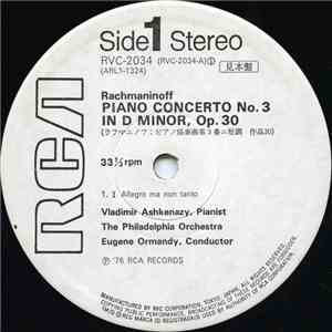 The Philadelphia Orchestra, Ormandy, Ashkenazy Plays Rachmaninoff - Concerto No. 3 flac download