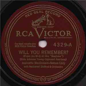 Jeannette MacDonald - Nelson Eddy With Nathaniel Shilkret And Orchestra - Will You Remember? / Farewell To Dreams flac download