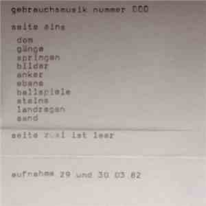 Rolf Schmuck - Gebrauchsmusik Nummer 000 flac download