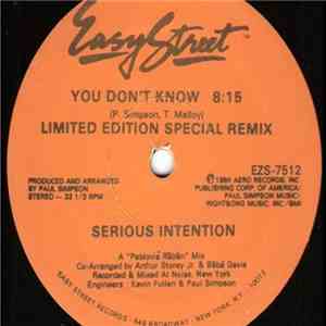 Serious Intention - You Don't Know flac download