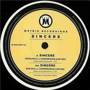 M.J. Cole Feat. Caspar Nova & Jay Dee  - Sincere flac download