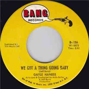 Gayle Haness - We Got A Thing Going Baby / When Your Baby Says Goodbye flac download