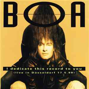 Phillip Boa - I Dedicate This Record To You (Live In Düsseldorf 17.5.88) flac download
