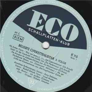 Various - Berühmte Operettenlieder 2. Teil flac download