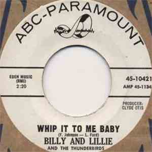 Billy & Lillie - Whip It To Me Baby flac download
