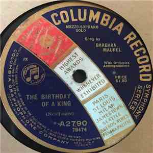 Barbara Maurel And Columbia Stellar Quartette - The Birthday Of A King / The Star Of The East flac download