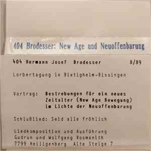 Hermann Josef Brodesser - Bestrebungen Für Ein Neues Zeitalter (New Age Bewegung) Im Lichte Der Neuoffenbarung flac download