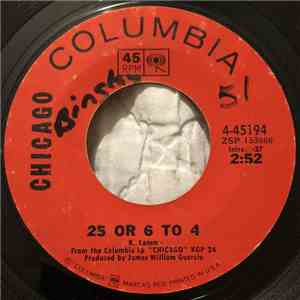 Chicago  - 25 Or 6 To 4/Where Do We Go From Here flac download