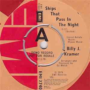Billy J. Kramer - Ships That Pass In The Night flac download