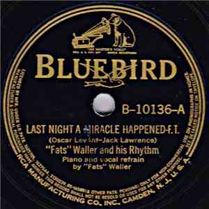 "Fats" Waller And His Rhythm - Last Night A Miracle Happened / Kiss Me With Your Eyes flac download