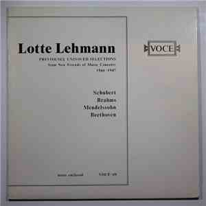 Lotte Lehmann - Previously Unissued Selections From New Friends Of Music Concerts 1946-1947 flac download